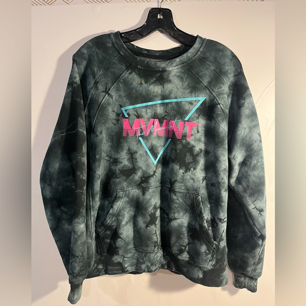 MVMT Tie-Dye Crewneck Sweater - Black and Pink